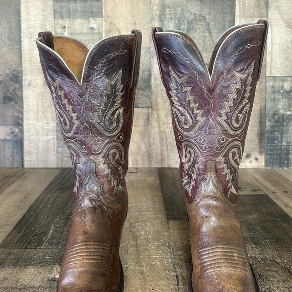 Lucchese N4561 Wingtip 1883 Western Brown Cowboy Boots Womens 8 B - Picture 11 of 12
